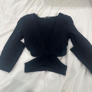 Zara Black Crop Top